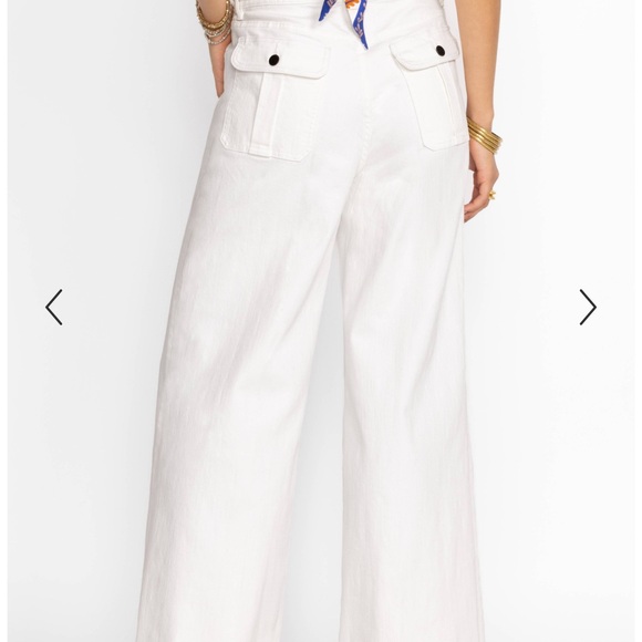 Johnny Was The Braided Wide Leg Jeans White - Picture 3 of 7